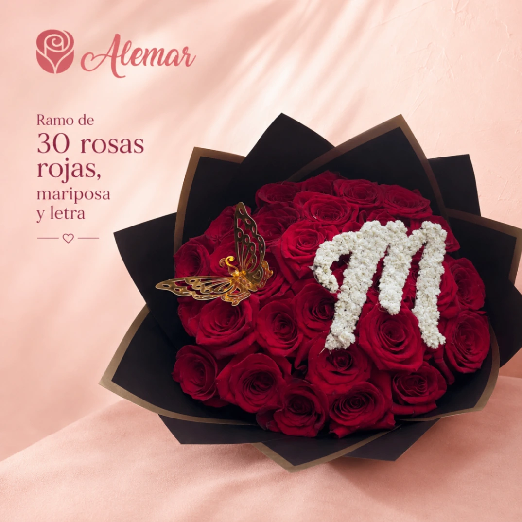 Ramo de 30 rosas rojas - imagen 1