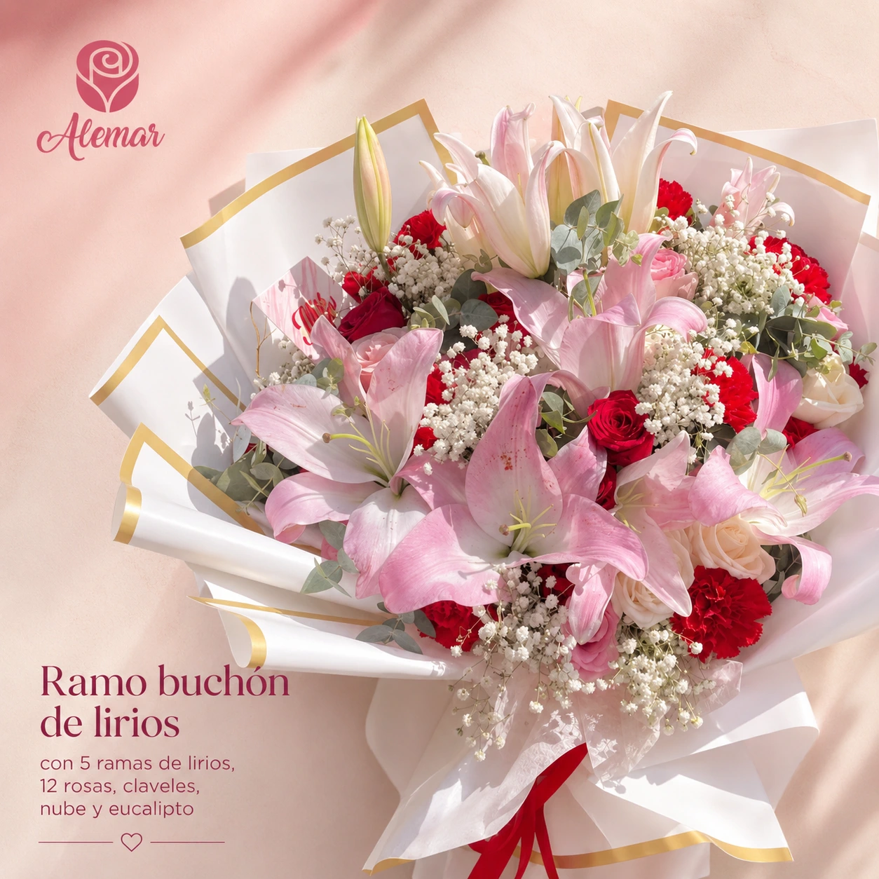 Ramo buchon de lirios - imagen 1