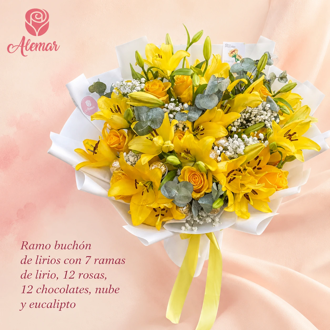 Ramo buchon de lirios - imagen 1
