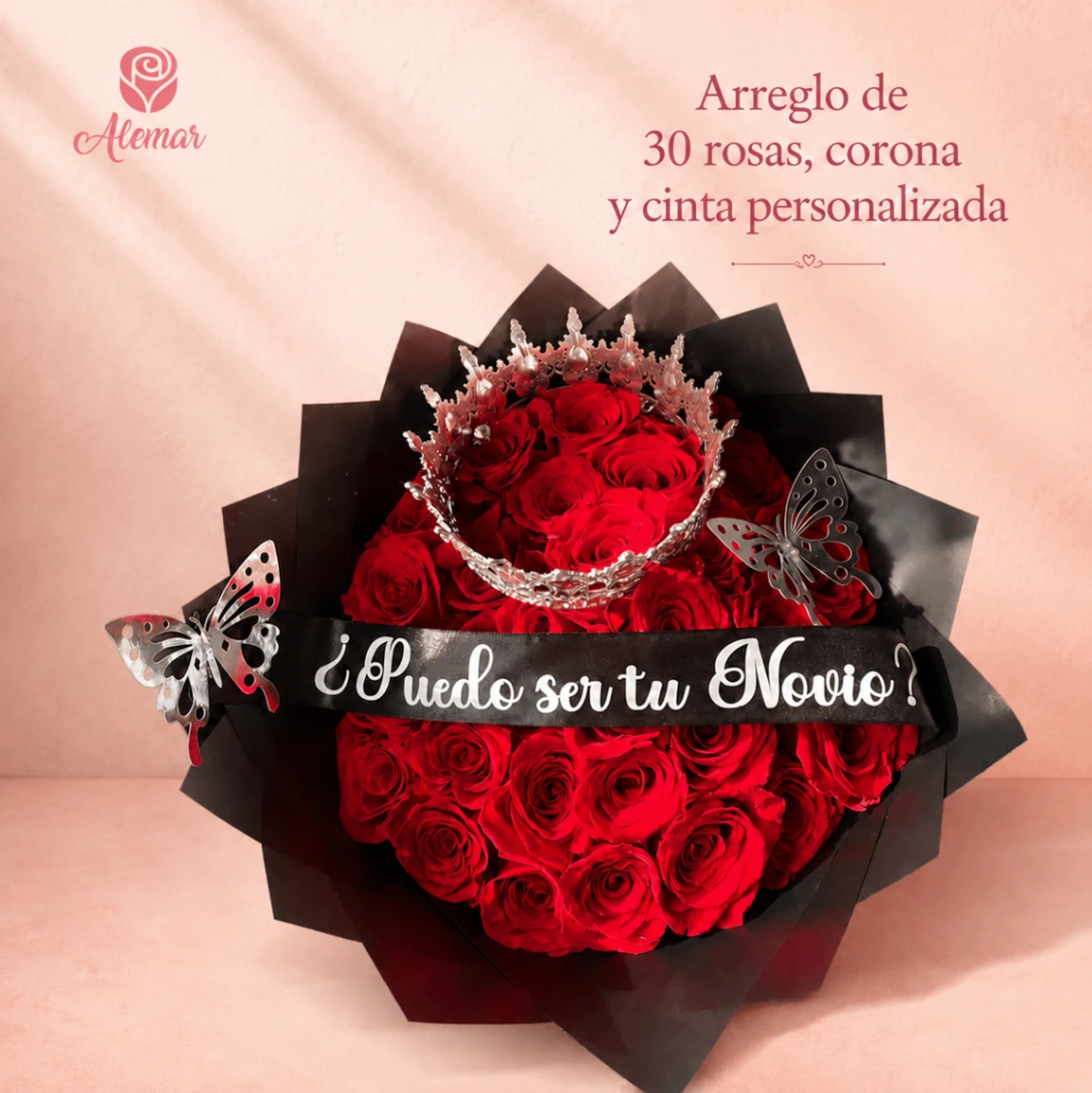 Arreglo de 30 rosas - imagen 1
