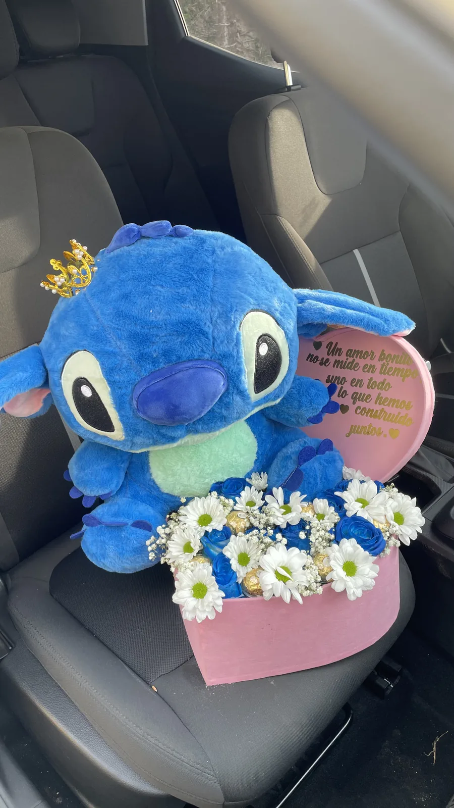 Caja de rosas y peluche - imagen 1