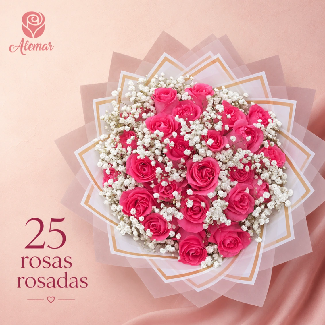Ramo rosas rosadas - imagen 1