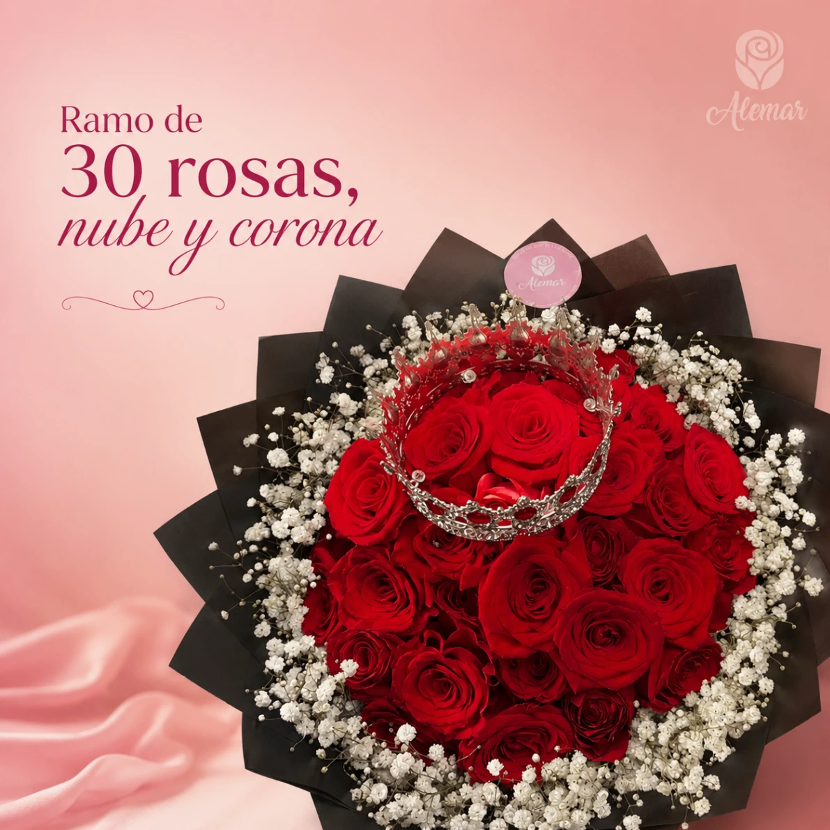 30 rosas y corona - imagen 1