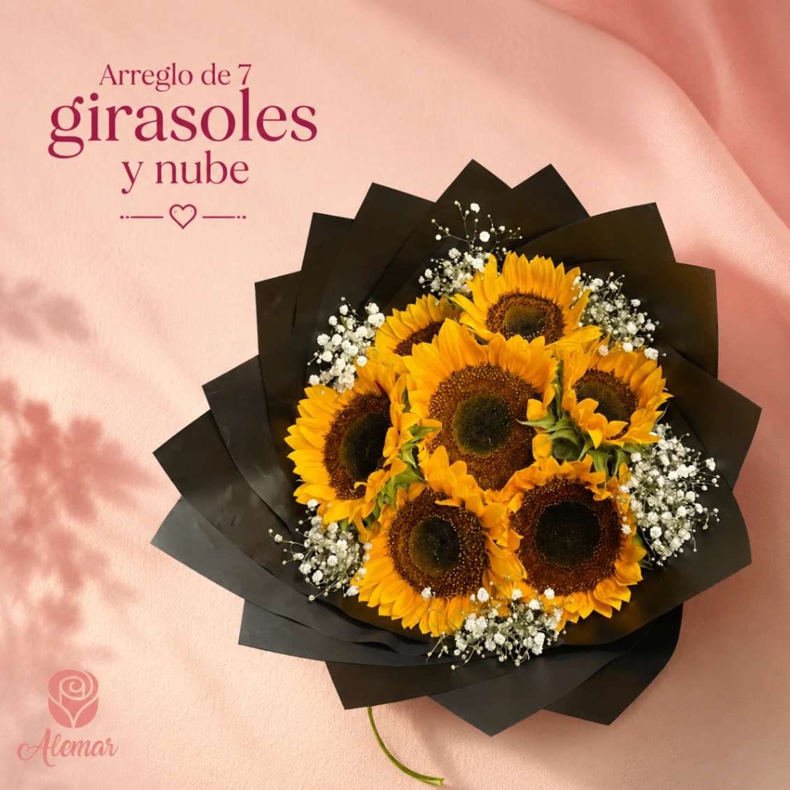 Arreglo de 7 girasoles
