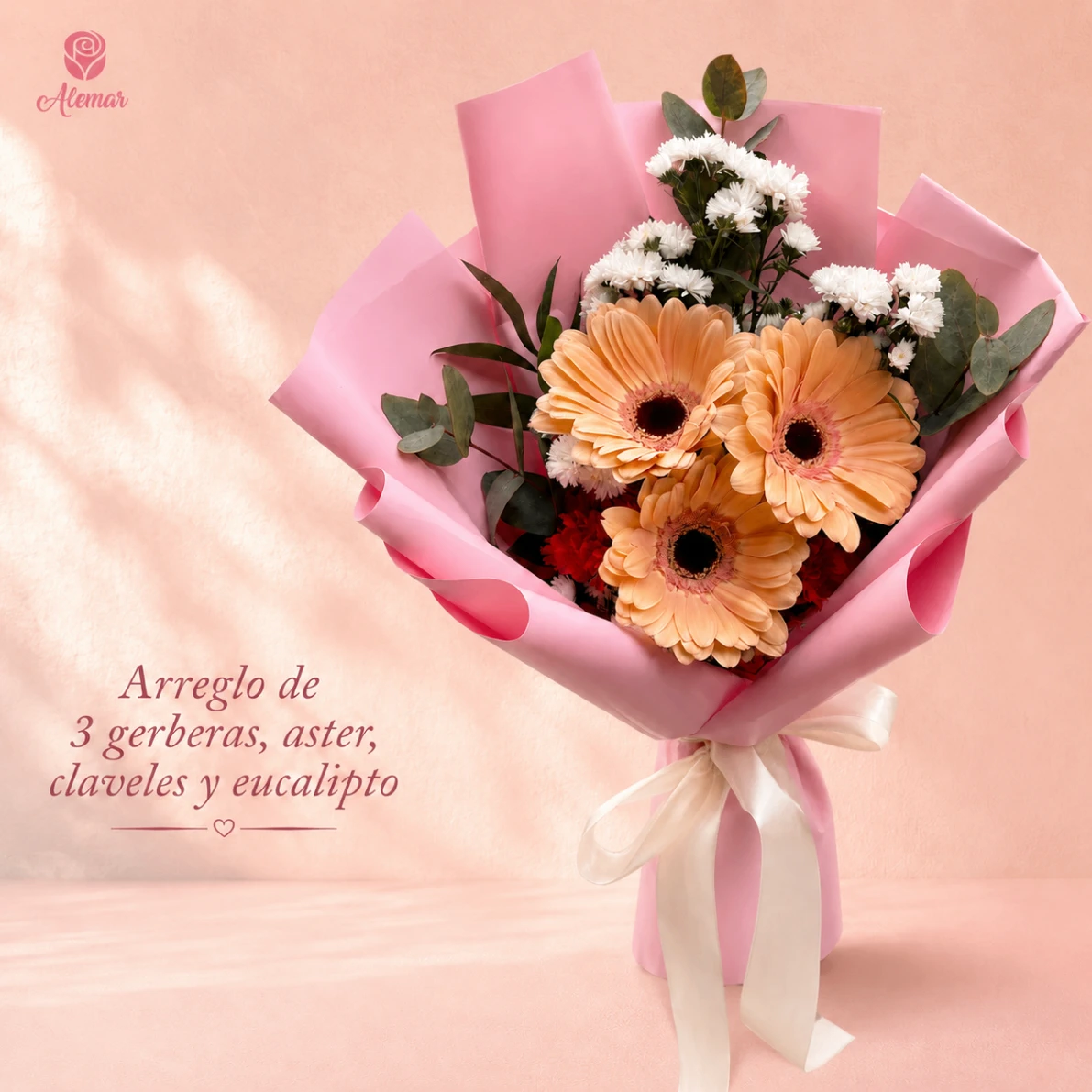 Arreglo de 3 gerberas - imagen 1
