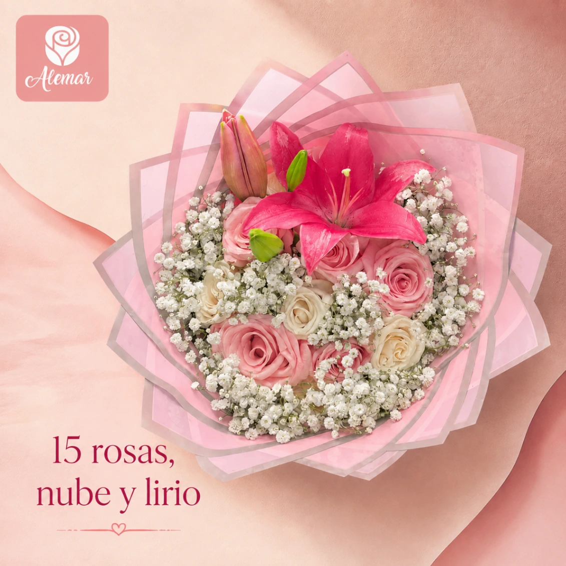 Rosas, nube y lirios - imagen 1