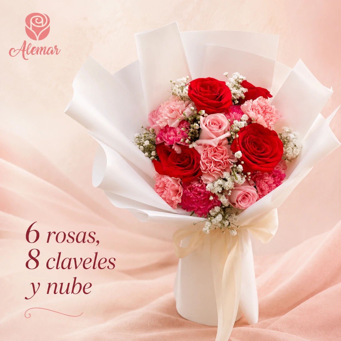 Rosas con claveles - imagen 1